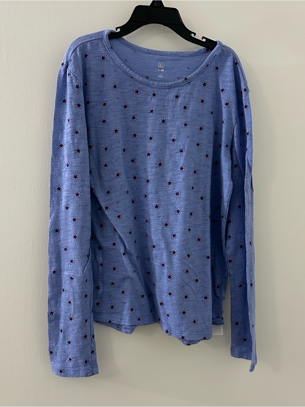 GAP Kids Blue Star-Print Long Sleeve Tee